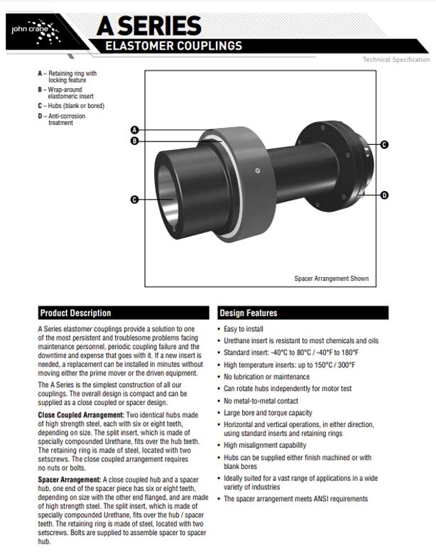 A Series General Industrial Spacer Type Coupling