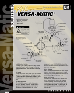 Versa-matic Installation Guide