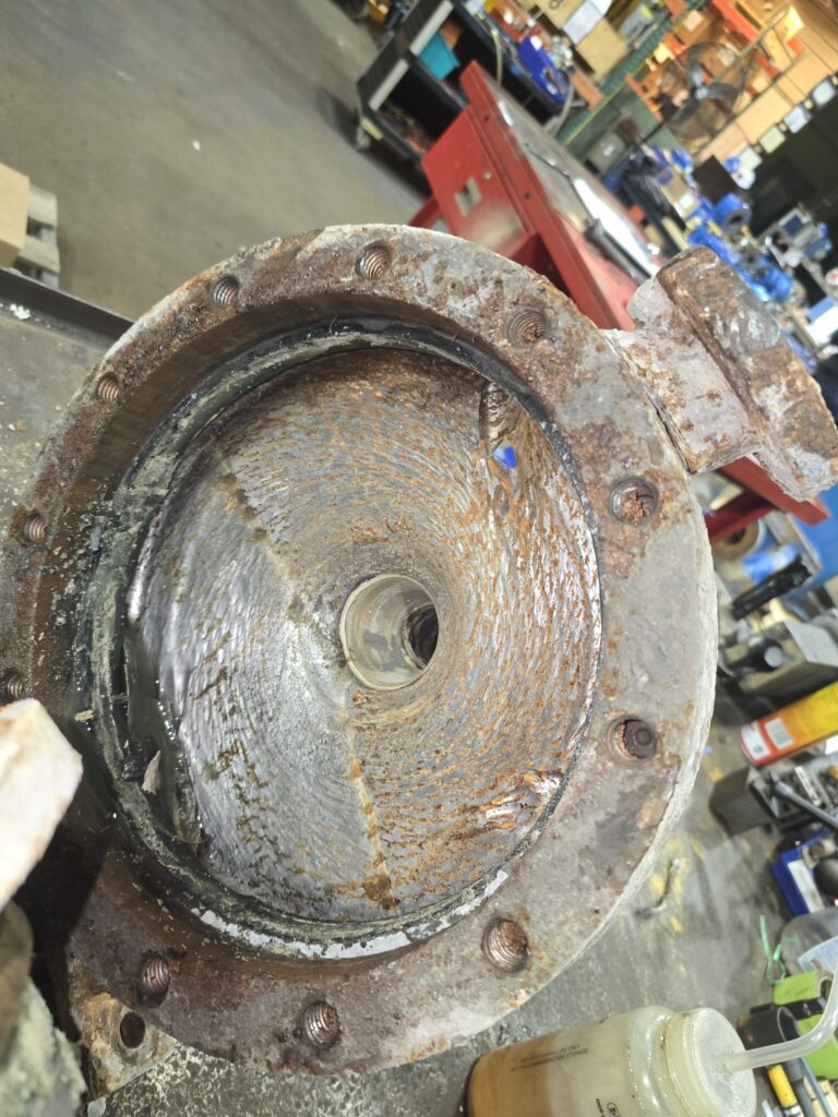 Pump damage from cavitation